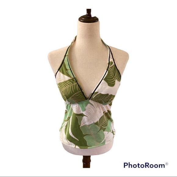 Nautica Green and White Tankini - Picture 1 of 10